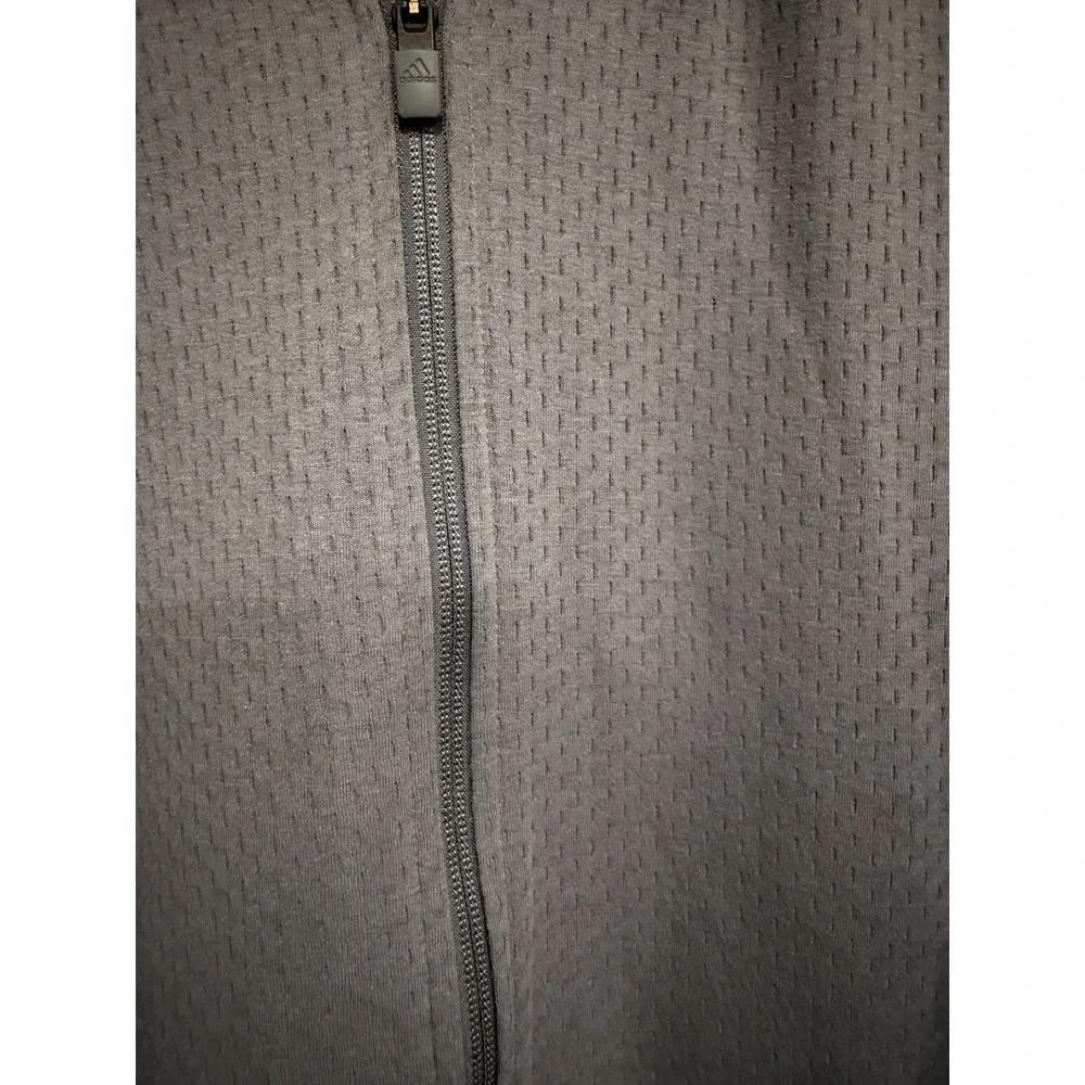Adidas Team Warm-Up Jacket Mens 2XL Climalite‎ Full Zip Gray Mesh Logo
